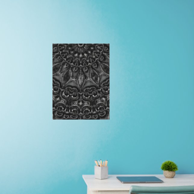 Charcoal Mandala  Wall Decal (Home Office)
