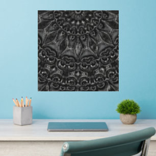 Charcoal Mandala  Wall Decal