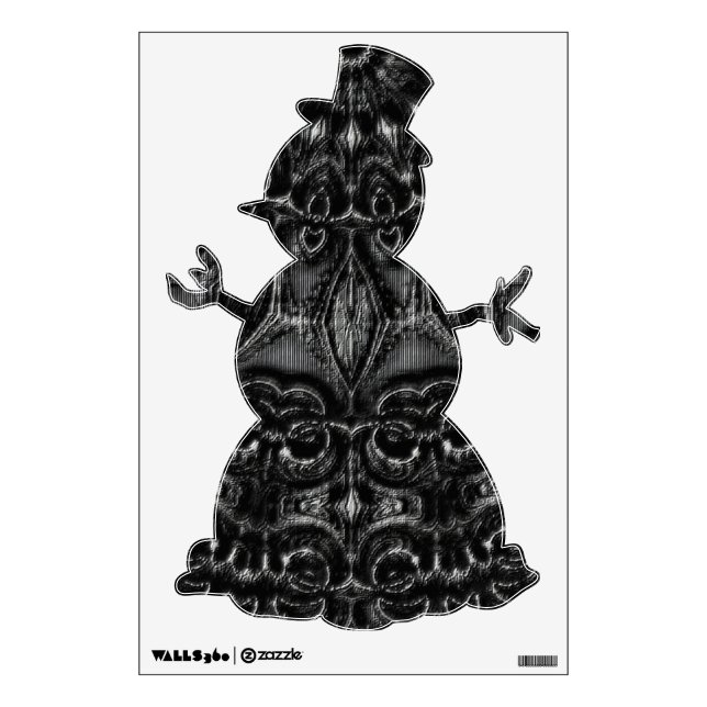Charcoal Mandala  Wall Decal (Front)