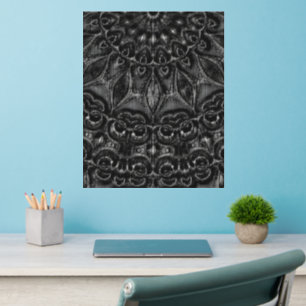 Charcoal Mandala  Wall Decal