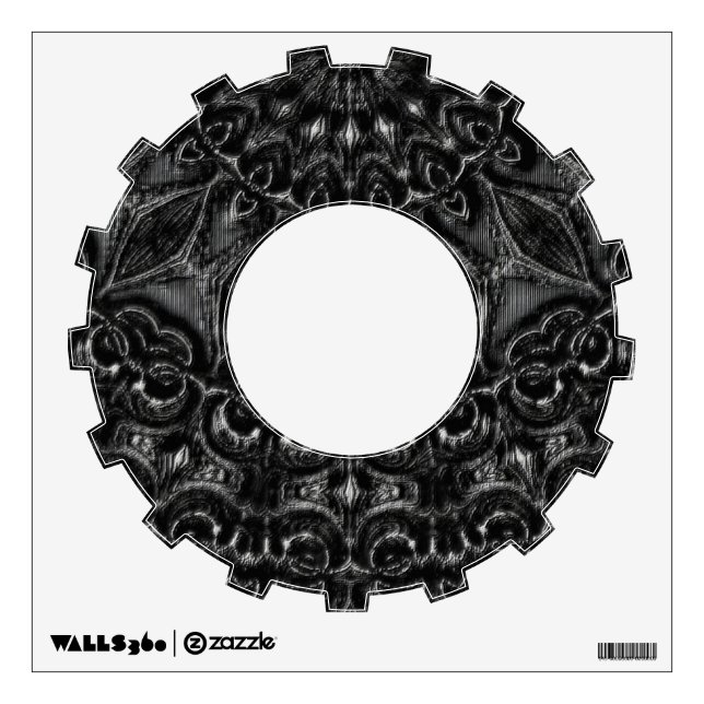 Charcoal Mandala  Wall Decal (Front)