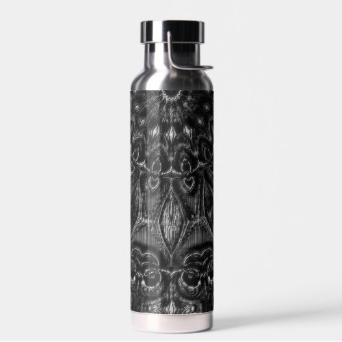 Charcoal Mandala  Water Bottle