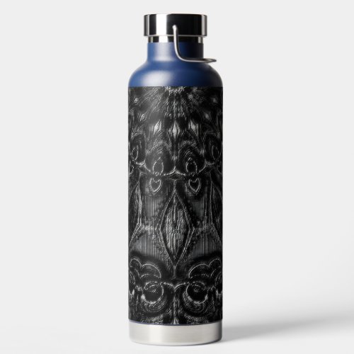 Charcoal Mandala  Water Bottle