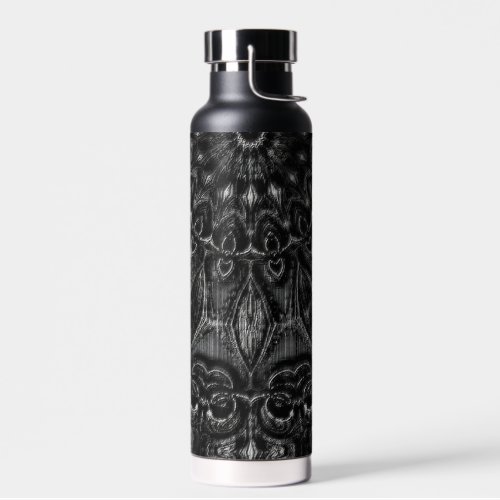 Charcoal Mandala  Water Bottle