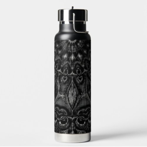 Charcoal Mandala  Water Bottle