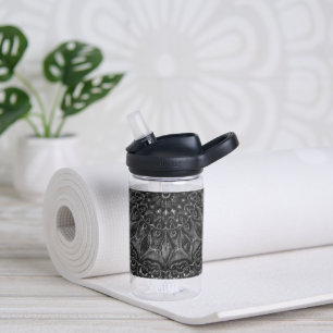 Charcoal Mandala   Water Bottle