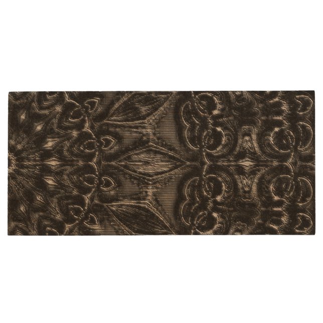 Charcoal Mandala  Wood Flash Drive (Back)