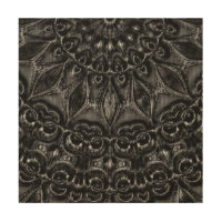 Charcoal Mandala Wood Wall Art