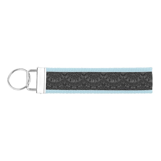 Charcoal Mandala  Wrist Keychain (Keys on Left)