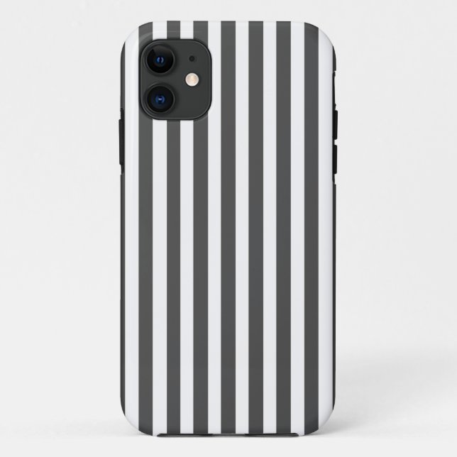 Charcoal Modern Stripes Case-Mate iPhone Case (Back)