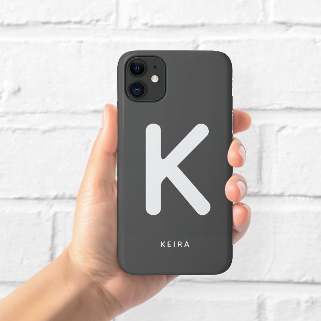 Charcoal Monogram Phone Case (Creator Uploaded)
