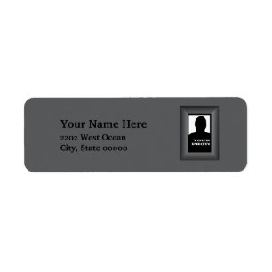 Charcoal Photo Frame Template Return Address Label