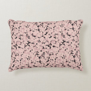 charcoal pink gray abstract accent pillow