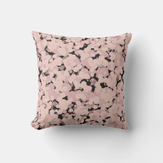 charcoal pink gray abstract throw pillow