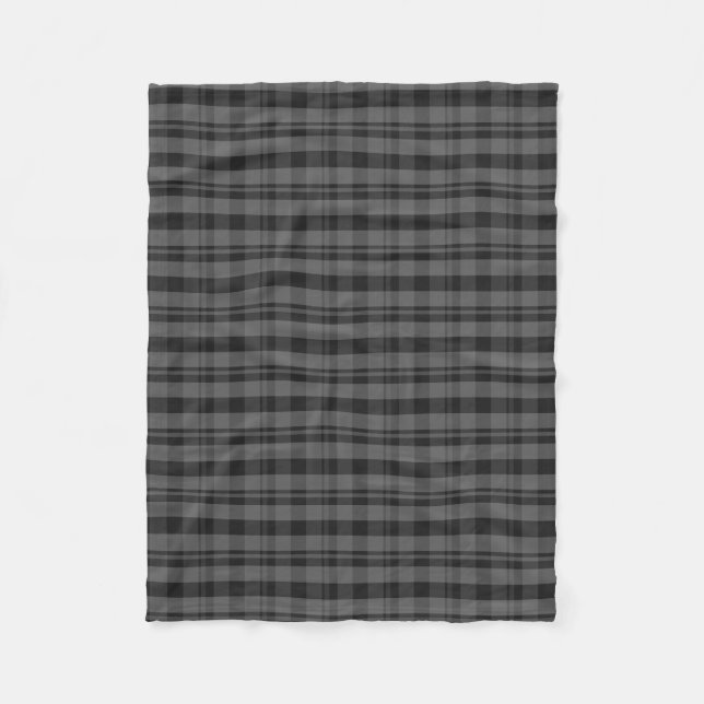 Charcoal Plaid Small Blanket (Front)