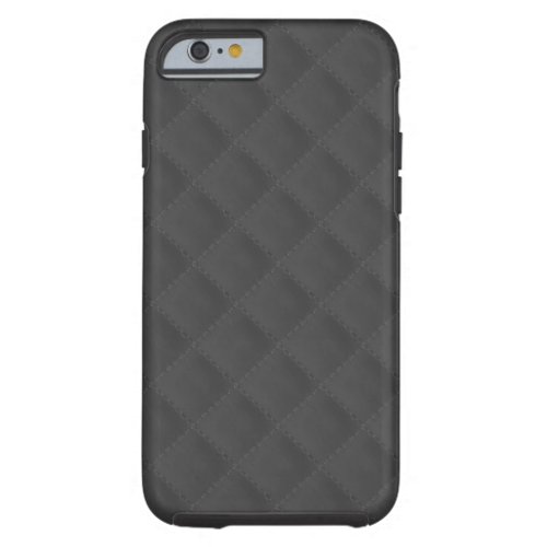 Charcoal Quilted Leather Tough iPhone 6 Case