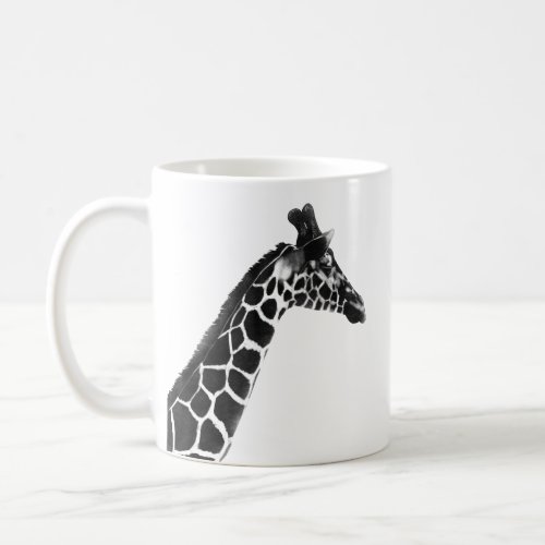 Charcoal Sketch Giraffe  Coffee Mug