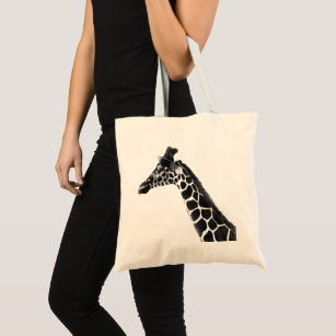 Charcoal Sketch Giraffe  Tote Bag