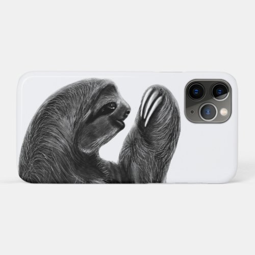 Charcoal Sketch Sloth iPhone 11 Pro Case