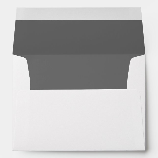 Charcoal Solid Color Inside Envelope (Back (Bottom))