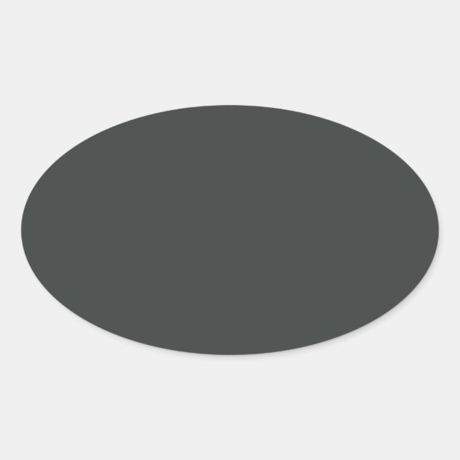 Charcoal (solid color)  oval sticker (Front)