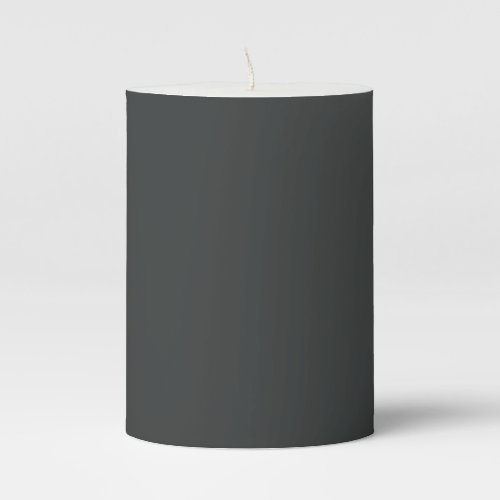 Charcoal solid color  pillar candle