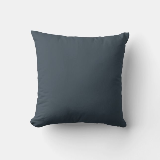 Charcoal Solid Color Throw Pillow (Front)