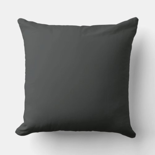 Charcoal solid color  throw pillow