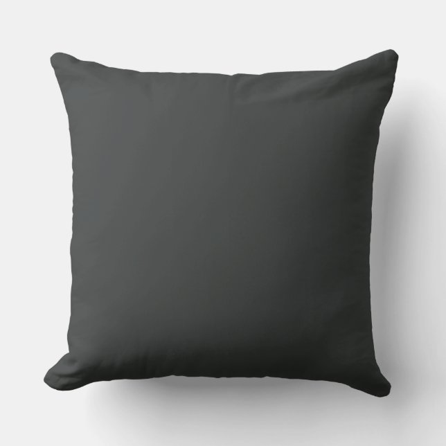 Charcoal (solid color)  throw pillow (Front)