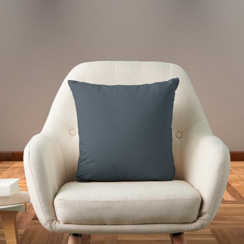 Charcoal Solid Color Throw Pillow