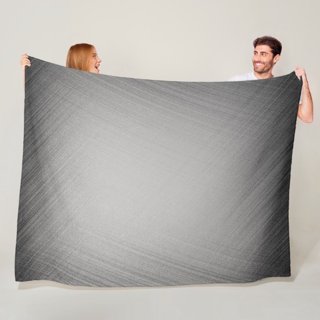 Charcoal Stitch Fleece Blanket (In Situ)