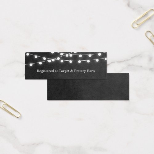 Summer String Lights Wedding Insert Card Business Card Template