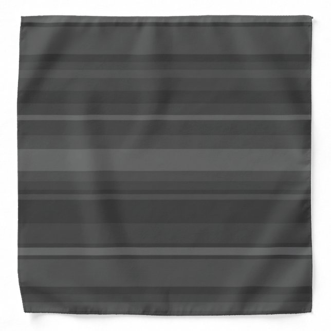 Charcoal Stripes Bandana (Front)