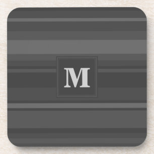Charcoal Stripes Coaster