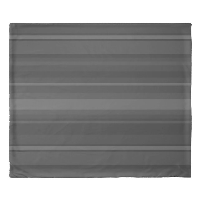 Charcoal Stripes Duvet Cover (Front)