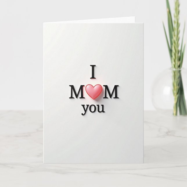 Charcoal Text Mothers Day Card (Front)