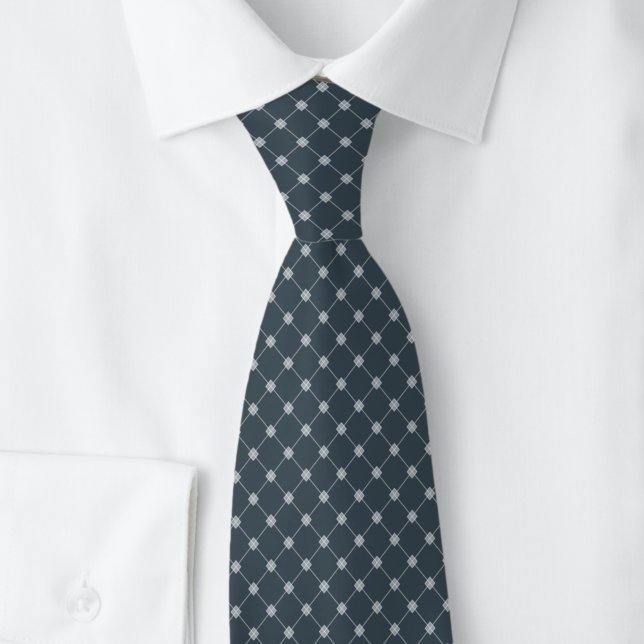 Charcoal Trellis Neck Tie (Creator Uploaded)