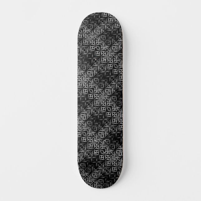 Charcoal Urban Street Art / Graffiti Inspired  Skateboard (Front)