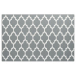 Charcoal White Moroccan Quatrefoil Pattern #4 Sz12 Fabric