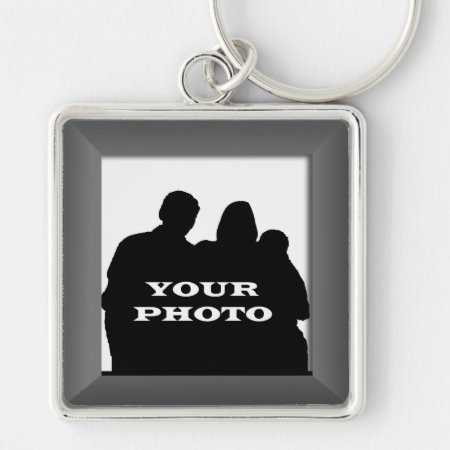 Charcoal Your Photo Frame Premium Keychain
