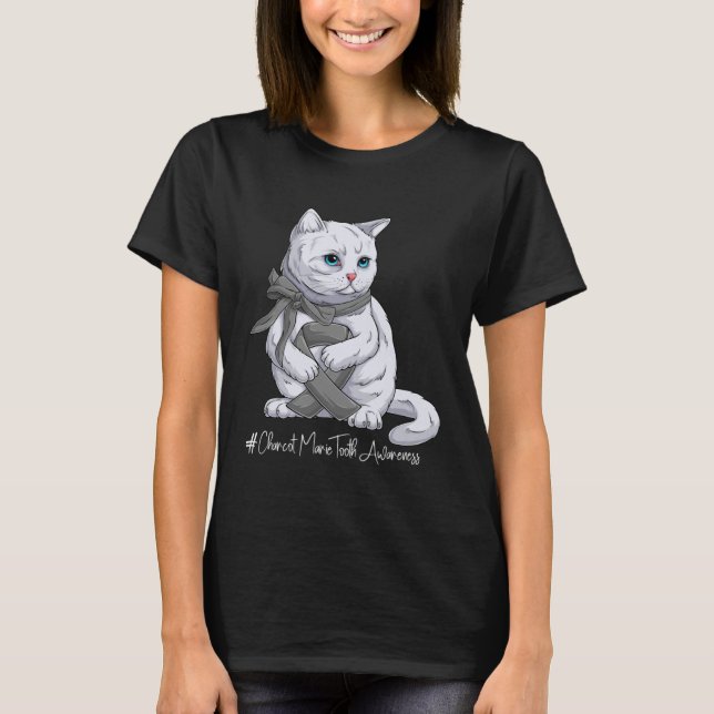 Charcot Marie Tooth Awareness Month Gray Ribbon Ca T-Shirt (Front)