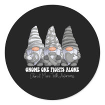 Charcot Marie Tooth Awareness Month Gray Ribbon Gn Classic Round Sticker