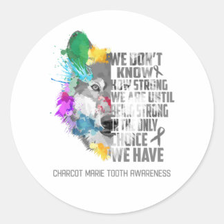 Charcot Marie Tooth Awareness Ribbon Support Gifts Classic Round Sticker