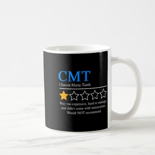 Charcot Marie Tooth Disease Awareness Cmt Not Reco Coffee Mug (Right)