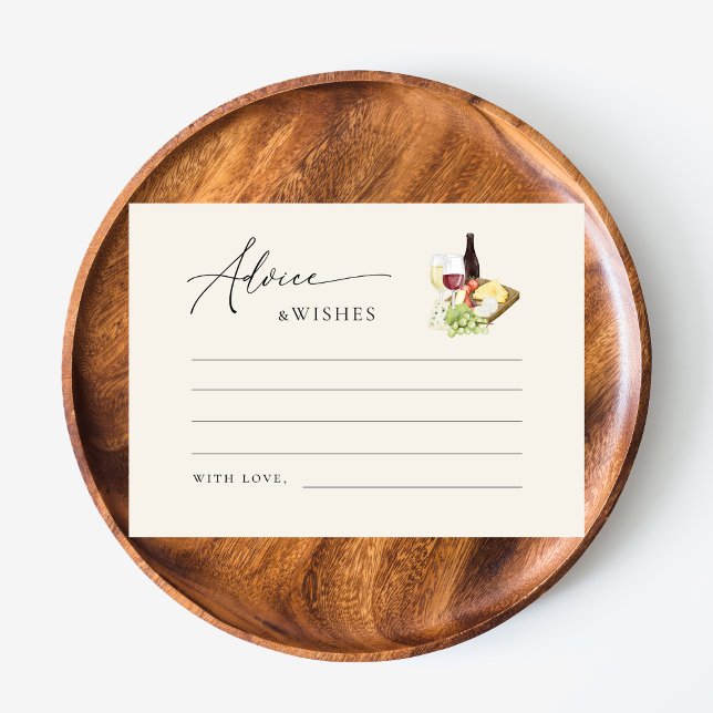 Charcuterie Board Bridal Shower Advice & Wishes Enclosure Card (Creator Uploaded)