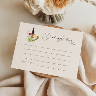 Charcuterie Board Bridal Shower Date Night Ideas Enclosure Card