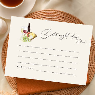 Charcuterie Board Bridal Shower Date Night Ideas Enclosure Card