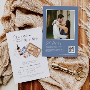 Charcuterie Board Couples Shower QR Code Photo Invitation