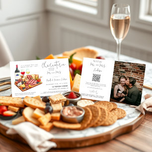 Charcuterie Board Couples Shower QR Code Photo Invitation