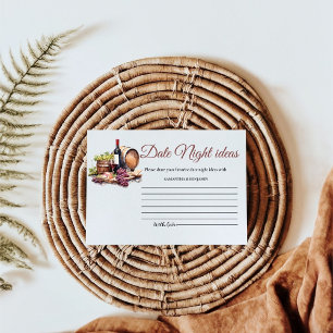 Charcuterie Board  Date Night Ideas Bridal Shower Enclosure Card